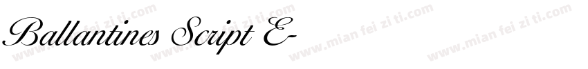 Ballantines Script E字体转换